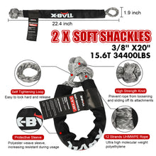 Load image into Gallery viewer, X-BULL Recovery Kit Kinetic Recovery Rope Snatch Strap / 2PCS Recovery Tracks 4WD Gen2.0