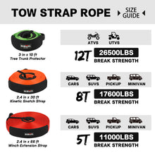 Load image into Gallery viewer, X-BULL 4WD Winch Recovery Kit 12Pcs Recovery Tracks Snatch Strap Soft Shackles Recovery Ring