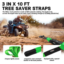 Load image into Gallery viewer, X-BULL 4WD Winch Recovery Kit 12Pcs Recovery Tracks Snatch Strap Soft Shackles Recovery Ring