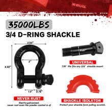 Load image into Gallery viewer, X-BULL 4WD Winch Recovery Kit 12Pcs Recovery Tracks Snatch Strap Soft Shackles Recovery Ring