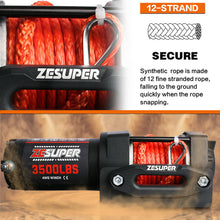 Load image into Gallery viewer, ZESUPER 3500LB Electric Winch 12V Wireless Portable ATV UTV Boat Trailer 4WD
