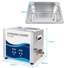 Load image into Gallery viewer, 15L Digital Ultrasonic Cleaner Jewelry Ultra Sonic Bath Degas Parts Cleaning