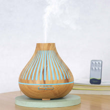 Load image into Gallery viewer, Essential Oil Aroma Diffuser and Remote - 500ml Flat Top Wood Mist Humidifier