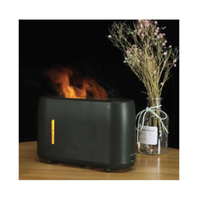 Load image into Gallery viewer, Essential Oil Aroma Diffuser and Remote - Grey 240ml Flame Fire Style Air Humidifier