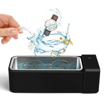Load image into Gallery viewer, 600ml Ultrasonic Jewellery Cleaner Mini Black - Personal Portable Sonic Bath