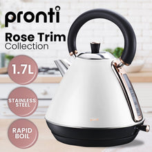 Load image into Gallery viewer, Pronti Toaster, Kettle & Coffee Machine Breakfast Set - White