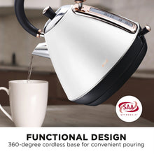 Load image into Gallery viewer, Pronti Rose Trim Collection Toaster & Kettle Bundle - White