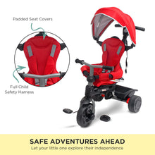 Load image into Gallery viewer, Veebee Explorer 3-stage Kids Trike With Canopy - Red