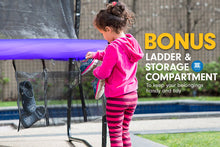 Load image into Gallery viewer, Kahuna Classic 6ft Trampoline Free Ladder Spring Mat Net Safety Pad Cover Round Enclosure Basketball Set - Purple