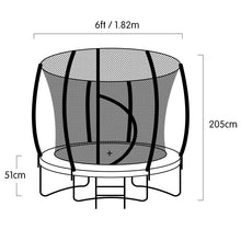 Load image into Gallery viewer, Kahuna Classic 6ft Trampoline Free Ladder Spring Mat Net Safety Pad Cover Round Enclosure Basketball Set - Rainbow