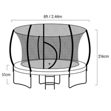 Load image into Gallery viewer, Kahuna 8ft Outdoor Trampoline Kids Children With Safety Enclosure Mat Pad Net Ladder Basketball Hoop Set - Rainbow