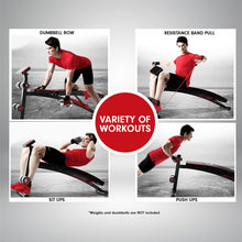 Load image into Gallery viewer, Powertrain Adjustable FID Home Gym Bench with Preacher Curl Pad