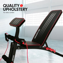 Load image into Gallery viewer, Powertrain Adjustable FID Home Gym Bench with Preacher Curl Pad