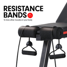 Load image into Gallery viewer, Powertrain Adjustable Incline Decline Exercise Bench Resistance Bands