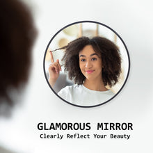 Load image into Gallery viewer, La Bella Black Wall Mirror Round Aluminum Frame Makeup Decor Bathroom Vanity 50cm