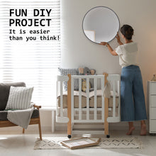 Load image into Gallery viewer, La Bella Black Wall Mirror Round Aluminum Frame Makeup Decor Bathroom Vanity 60cm