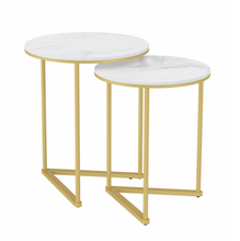 Load image into Gallery viewer, Interior Ave - Nala Gold Nested Side Table Set