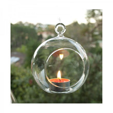 Load image into Gallery viewer, 24 Bulk Buy of Hanging Clear Glass Ball Tealight Candle Holder  - 10cm Diameter / High - Wedding Globe Decoration Terrarium Succulent Plant Mini Garden Holder Decor Craft Gift