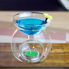 Load image into Gallery viewer, 10 Bulk Buy Pack ofPerfume Scented Essential Oil Tealight Candle Burner Glass Lamp for Aromatherapy Spa Room Relax 14cm High