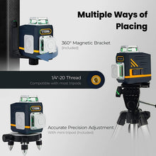 Load image into Gallery viewer, CIGMAN CM720 Laser Level Self Leveling 2 x 360° Green Cross Line Rechargeable