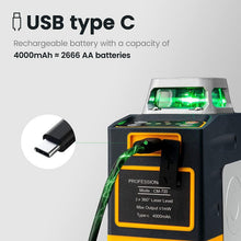Load image into Gallery viewer, CIGMAN CM720 Laser Level Self Leveling 2 x 360° Green Cross Line Rechargeable