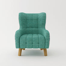 Load image into Gallery viewer, Armchair High back Lounge Accent Chair Designer Printed Fabric with Wooden Leg
