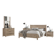 Load image into Gallery viewer, 4 Pieces Bedroom Suite Natural Wood Like MDF Structure Queen Size Oak Colour Bed, Bedside Table & Dresser