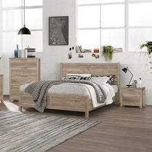 Load image into Gallery viewer, 4 Pieces Bedroom Suite Natural Wood Like MDF Structure Double Size Oak Colour Bed, Bedside Table & Tallboy