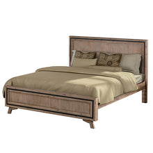 Load image into Gallery viewer, 4 Pieces Bedroom Suite Queen Size Silver Brush in Acacia Wood Construction Bed, Bedside Table & Dresser