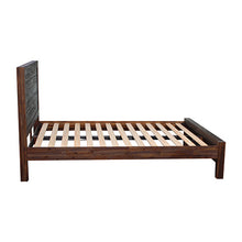 Load image into Gallery viewer, Bed Frame Double Size in Solid Wood Veneered Acacia Bedroom Timber Slat in Chocolate
