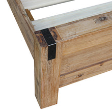 Load image into Gallery viewer, Bed Frame King Single Size in Solid Wood Veneered Acacia Bedroom Timber Slat in Oak
