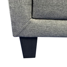 Load image into Gallery viewer, Bedside Table 2 drawers Night Stand Upholstery Fabric Storage in Light Grey Colour