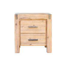Load image into Gallery viewer, Bedside Table 2 drawers Night Stand Solid Wood Acacia Oak Colour