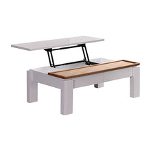 Load image into Gallery viewer, Coffee Table High Gloss Finish Lift Up Top MDF White Ash Colour Interior Storage