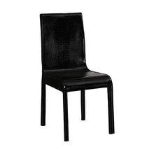 Load image into Gallery viewer, 7 Pieces Dining Suite Dining Table & 6X Black Chairs in Rectangular Shape High Glossy MDF Wooden Base Combination of Black & White Colour