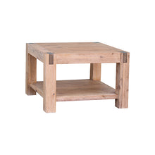 Load image into Gallery viewer, Lamp Table Open Storage Solid Wooden Frame in Classic Oak Colour
