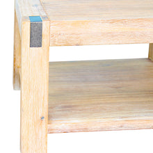 Load image into Gallery viewer, Lamp Table Open Storage Solid Wooden Frame in Classic Oak Colour
