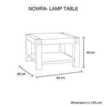 Load image into Gallery viewer, Lamp Table Open Storage Solid Wooden Frame in Classic Oak Colour