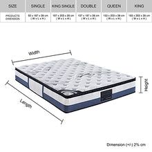 Load image into Gallery viewer, Double Mattress Latex Pillow Top Pocket Spring Foam Medium Firm Bed