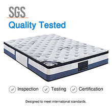 Load image into Gallery viewer, Queen Mattress Latex Pillow Top Pocket Spring Foam Medium Firm Bed
