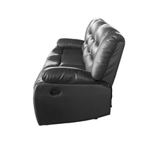 Load image into Gallery viewer, Luxurious 3 Seater Faux Leather Recliner Lounge Couch in Black