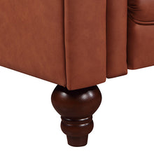 Load image into Gallery viewer, Luxurious Chesterfireld Style Button Tufted in Faux Leather 3+2 Seater Brown Sofa Lounge