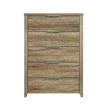 Load image into Gallery viewer, Tallboy with 5 Storage Drawers Natural Wood like MDF in Oak Colour