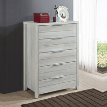 Load image into Gallery viewer, Tallboy with 5 Storage Drawers Natural Wood like MDF in White Ash Colour