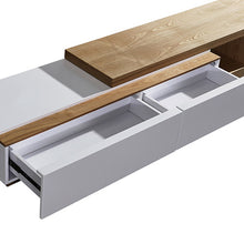 Load image into Gallery viewer, 240cm Elegant High Glossy Assembled Entertainment Unit in White Ash Color