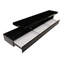 Load image into Gallery viewer, TV Cabinet with 3 Storage Drawers Extendable With Glossy MDF Entertainment Unit in Black Color
