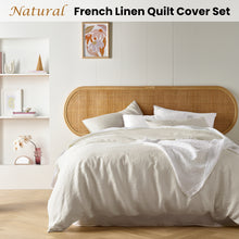 Load image into Gallery viewer, Vintage Design Homewares Natural French Linen Quilt Cover Set Double