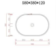 Load image into Gallery viewer, Ultra Modern Concrete Cement Wash Basin Counter Top Matte Black Oval Basin
