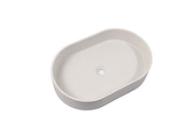 Load image into Gallery viewer, Ultra Modern Concrete Cement Wash Basin Counter Top Matte White Oval Basin