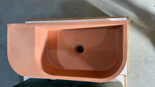 Load image into Gallery viewer, New Concrete Cement Wash Basin Counter Top Matte Clay Red Wall Hung Basin